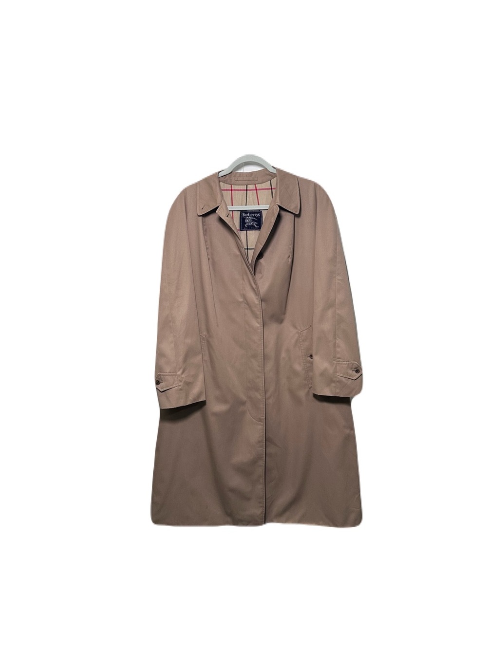 Vintage Burberry 1960s overcoat trench coat nova check lining gaberdine
